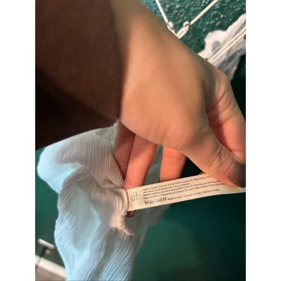 Free People Intimately Adella Cami Tank Top White Ruffle Sz Small - Picture 4 of 4